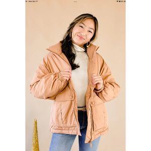 New Free People Duvet Bomber Jacket Size Large Color Green